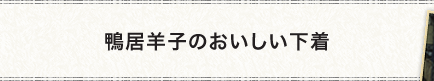 鴨居羊子のおいしい下着